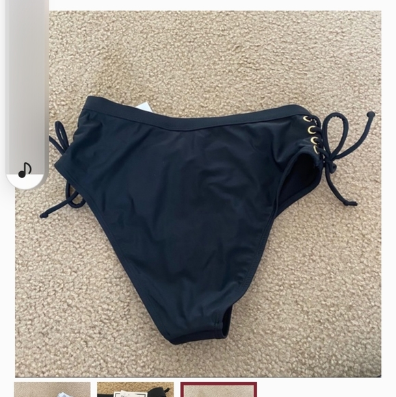 NWT California Sunshine Black swim bottom - Picture 2 of 3